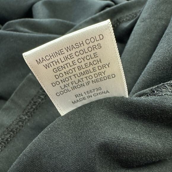 Laura Ashley Black Short Puff Sleeve Lace Trim Blouse Top Tee Shirt Plus Size 2X - Picture 8 of 8